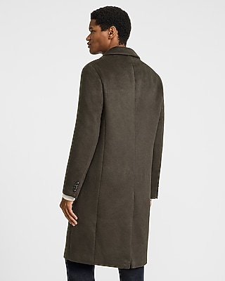 Deep Olive Wool-Blend Topcoat
