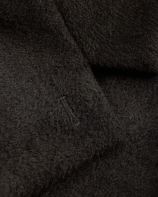 Black Wool-Blend Topcoat