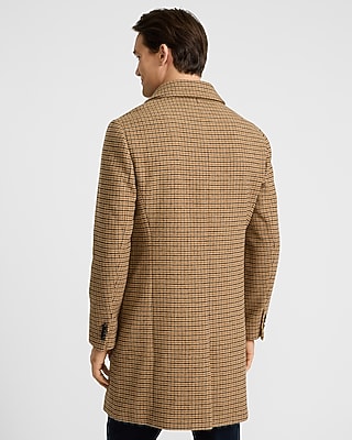 Plaid Wool-Blend Topcoat