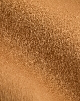 Camel Double Breasted Wool-Blend Topcoat