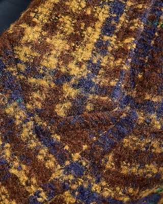 Plaid Double Breasted Wool-Blend Topcoat