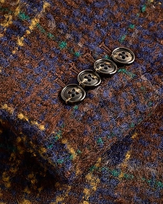 Plaid Double Breasted Wool-Blend Topcoat