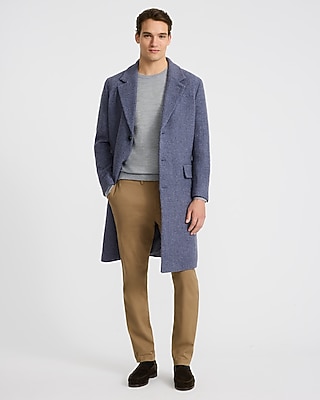 Blue Wool-Blend Topcoat