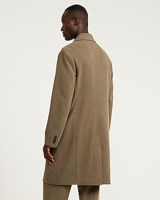 Textured Brown Double Breasted Topcoat | Express