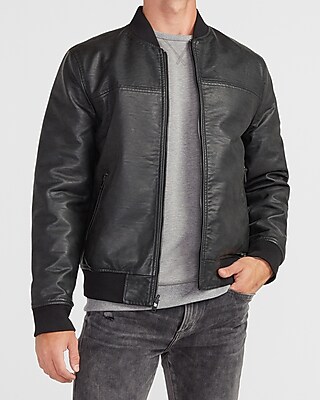 express faux leather jacket