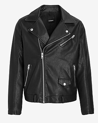 express faux leather jacket