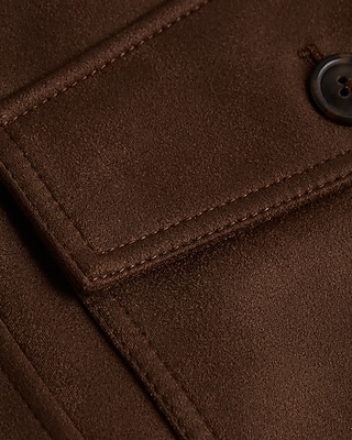 Faux Suede Bomber Jacket