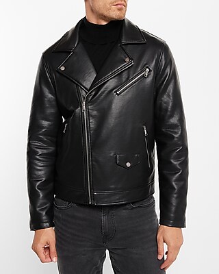 Black Faux Leather Moto Jacket