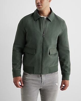 Green faux suede on sale jacket