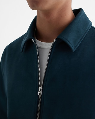 AB - F SUEDE - VELVETEEN GREEN SHIRT JACKET:VELVETEEN GREEN:M