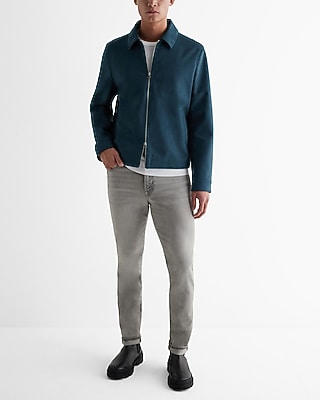 AB - F SUEDE - VELVETEEN GREEN SHIRT JACKET:VELVETEEN GREEN:M