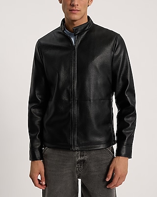 Faux Leather Racer Jacket