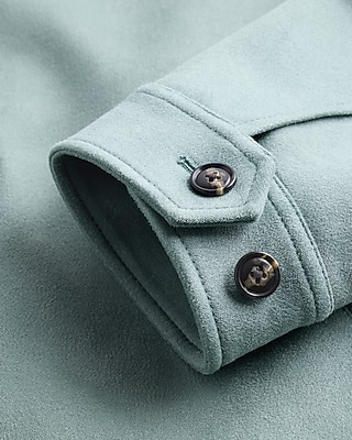 Mint Faux Suede Zip Jacket