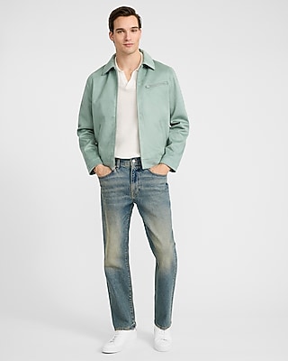 Mint Faux Suede Zip Jacket