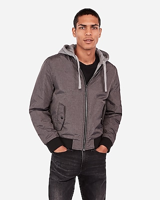 bomber jacket men with hoodie