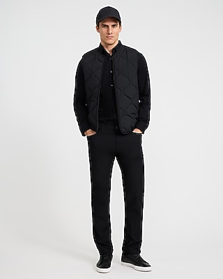 Black Nylon Quilted Vest