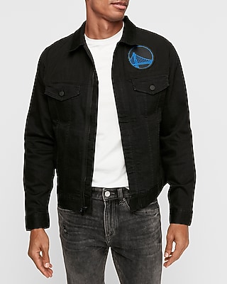golden state warriors jean jacket
