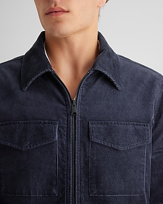 Corduroy Double Pocket Shirt Jacket