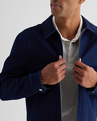 Deep Indigo Blue Zip Jacket | Express
