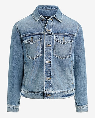 Double Pocket Medium Wash Denim Jacket