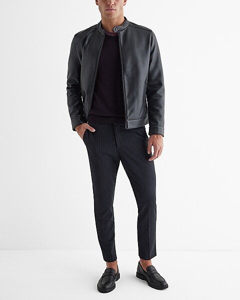 Slim Black Wool-blend Modern Tech Suit Pant