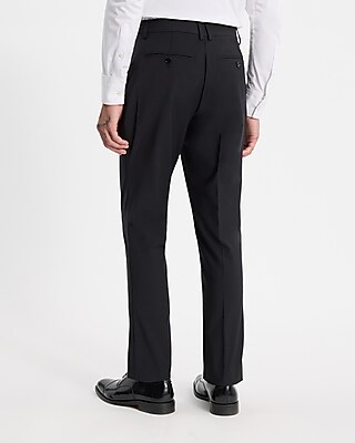 Slim Black Wool-Blend Washable Modern Tech Suit Pant