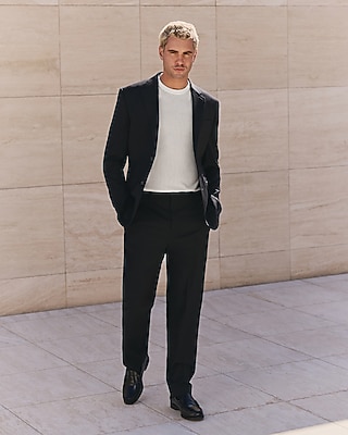 Classic Black Washable Modern Tech Suit Pant
