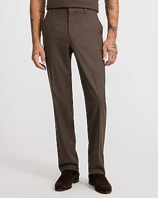 Slim Light Brown Brushed Flannel Suit Pant