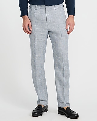princess polly baby blue dress Statement Men's 100% Wool Pant - Wide Leg Plaid Slacks - Brick - 44 main image 0