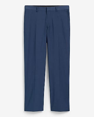 Relaxed Blue Stretch Suit Pant