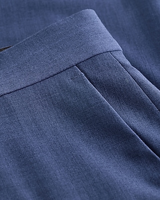 Relaxed Blue Stretch Suit Pant