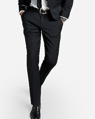 black slim suit pants