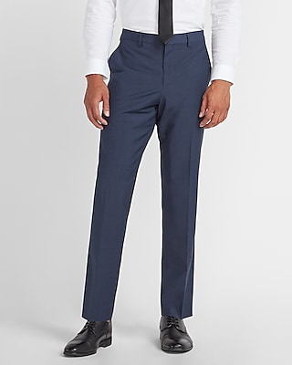 Classic Navy Wool-blend Modern Tech Suit Pant | Express