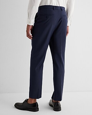 Slim Navy Wool-Blend Modern Tech Suit Pant - image 3