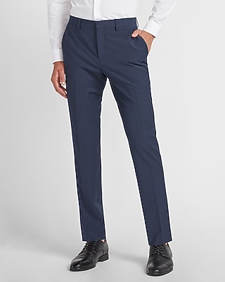 Slim Navy Wool-Blend Modern Tech Suit Pant - image 4