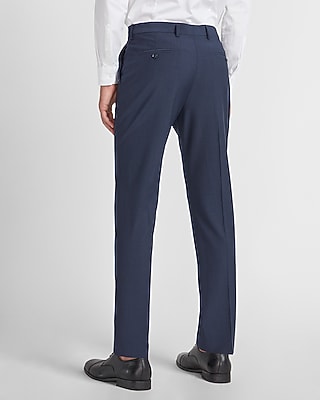 Slim Navy Wool-Blend Modern Tech Suit Pant - image 5
