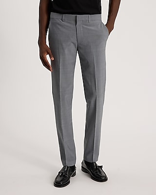 Extra Slim Gray Wool-Blend Modern Tech Suit Pant