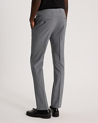 Extra Slim Gray Wool-Blend Modern Tech Suit Pant