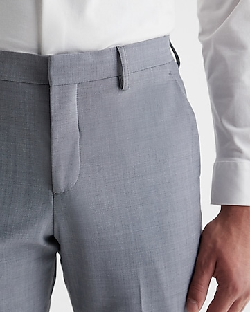 Men's Silver Gray Pants Concitor Mens Grey Trousers