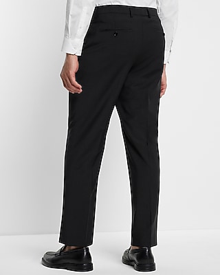 Classic Black Wool-Blend Modern Tech Suit Pant