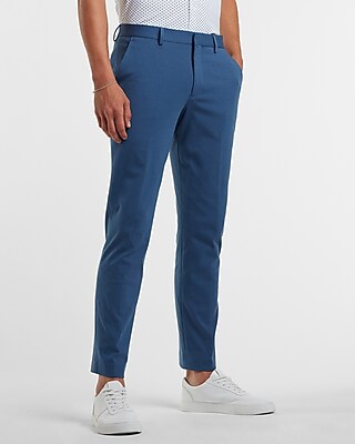 Extra Slim Solid Blue Luxe Comfort Soft Suit Pant