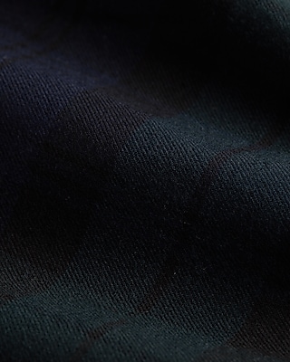 Slim Green Plaid Dress Pant