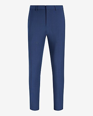 Extra Slim Blue Wool-Blend Washable Modern Tech Suit Pant