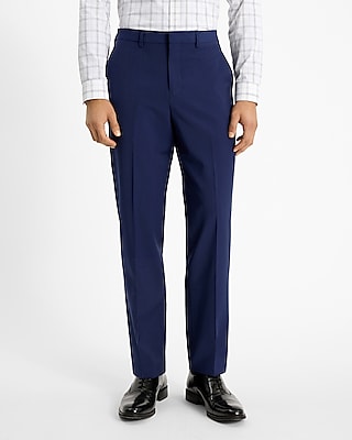 Modern Fit Navy Wool Dress Pants - Benjamin's Menswear