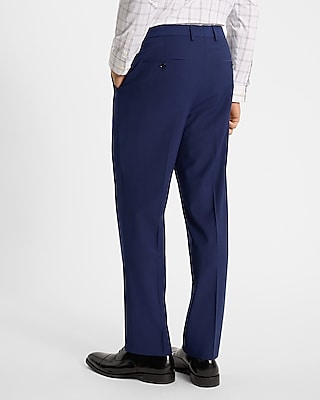 Classic Blue Wool-Blend Washable Modern Tech Suit Pant