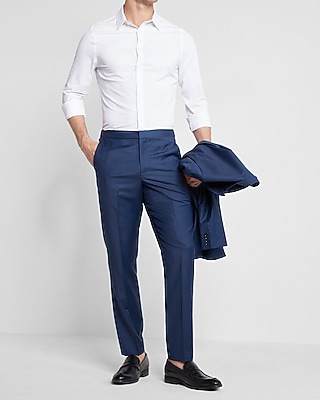 mens extra slim fit dress pants HUGO Extra-slim-fit pants in a wool blend, Men, Size: 28R, light blue