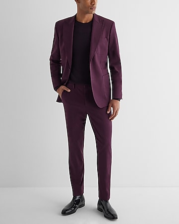 Eros Purple Slim Fit Wool Suit