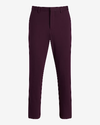 Extra Slim Purple Cotton-Blend Suit Pant