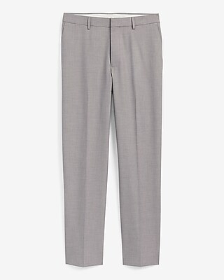 Relaxed Gray Stretch Suit Pant