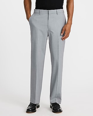 Relaxed Gray Stretch Suit Pant